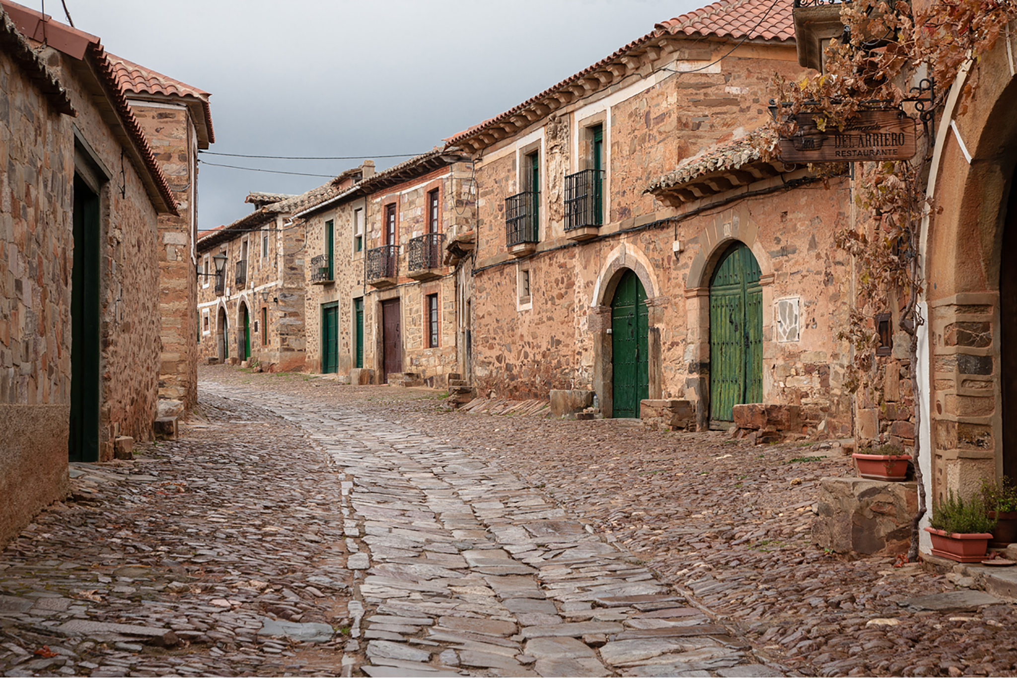 Image of the Leon town of Castrillo de los Polvazares declared a Historic-Artistic Site of high monumental value. Spain